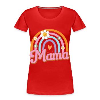 Mama - Frauen Premium Bio T-Shirt - Rot - Vorne - Mia (176cm)