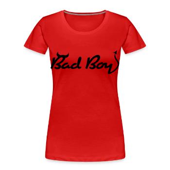 Böser Junge! - Frauen Premium Bio T-Shirt - Rot - Vorne - Mia (176cm)