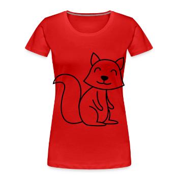 Stinker Comic Tier - Frauen Premium Bio T-Shirt - Rot - Vorne - Mia (176cm)