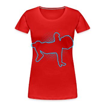 Breakdance Young Breakdancers Dancing - Women's Premium Organic T-Shirt - red - Front - Mia (176cm)