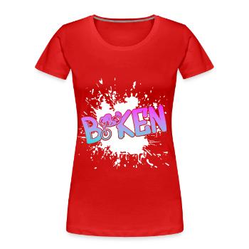 Biken Fahrrad Bike - Frauen Premium Bio T-Shirt - Rot - Vorne - Mia (176cm)