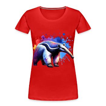 Fourmilier - T-shirt bio Premium Femme - rouge - Devant - Mia (176cm)