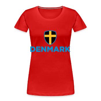 Drapeau national du Danemark - T-shirt bio Premium Femme - rouge - Devant - Mia (176cm)