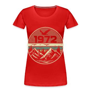 Vintage 1972 Classic 1972 Retro 1972 Gift 1972 - Women's Premium Organic T-Shirt - red - Front - Mia (176cm)