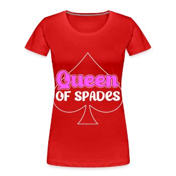 Pique de pique Jeu de cartes à jouer - T-shirt bio Premium Femme - rouge - Devant - Mia (176cm)