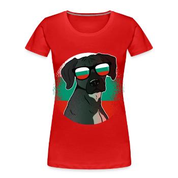 Bulgarien - Frauen Premium Bio T-Shirt - Rot - Vorne - Mia (176cm)