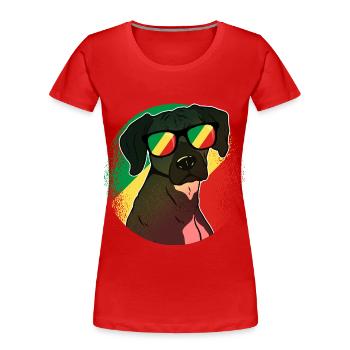 Kongo Republik - Frauen Premium Bio T-Shirt - Rot - Vorne - Mia (176cm)
