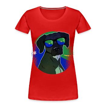 Weihnachtsinsel - Frauen Premium Bio T-Shirt - Rot - Vorne - Mia (176cm)