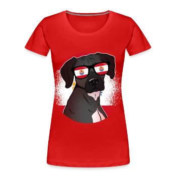 Polynésie française - T-shirt bio Premium Femme - rouge - Devant - Mia (176cm)