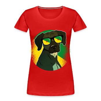 Guyane française - T-shirt bio Premium Femme - rouge - Devant - Mia (176cm)