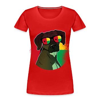 Guinea Bissau - Women's Premium Organic T-Shirt - red - Front - Mia (176cm)