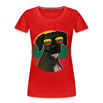 Litauen - Frauen Premium Bio T-Shirt - Rot - Vorne - Mia (176cm)