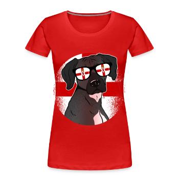 Nordirland - Frauen Premium Bio T-Shirt - Rot - Vorne - Mia (176cm)