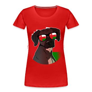 Oman - Frauen Premium Bio T-Shirt - Rot - Vorne - Mia (176cm)