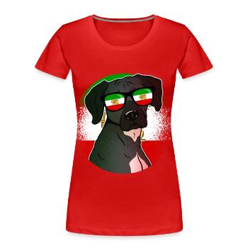 Perse - T-shirt bio Premium Femme - rouge - Devant - Mia (176cm)