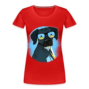St. Lucia - Frauen Premium Bio T-Shirt - Rot - Vorne - Mia (176cm)