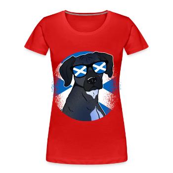 Schottland - Frauen Premium Bio T-Shirt - Rot - Vorne - Mia (176cm)