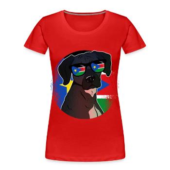 Sud Soudan - T-shirt bio Premium Femme - rouge - Devant - Mia (176cm)