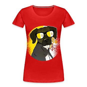 Vatican - T-shirt bio Premium Femme - rouge - Devant - Mia (176cm)