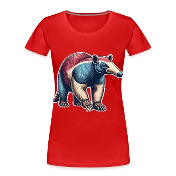 Fourmilier - T-shirt bio Premium Femme - rouge - Devant - Mia (176cm)