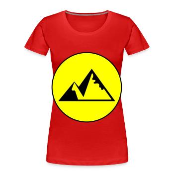 Berge Natur Symbol - Frauen Premium Bio T-Shirt - Rot - Vorne - Mia (176cm)