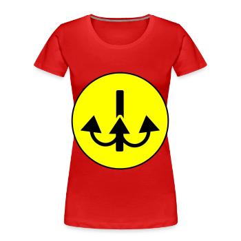Angelhaken angler icon - Frauen Premium Bio T-Shirt - Rot - Vorne - Mia (176cm)