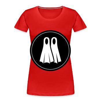 Cercle de nageoires de plongée - T-shirt bio Premium Femme - rouge - Devant - Mia (176cm)