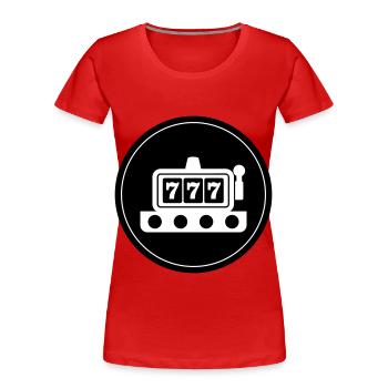 Einarmiger bandit Kreis - Frauen Premium Bio T-Shirt - Rot - Vorne - Mia (176cm)