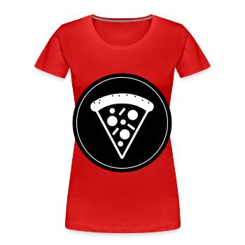Pizza Icon Kreis - Frauen Premium Bio T-Shirt - Rot - Vorne - Mia (176cm)