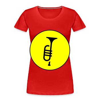 Trompete musik - Frauen Premium Bio T-Shirt - Rot - Vorne - Mia (176cm)