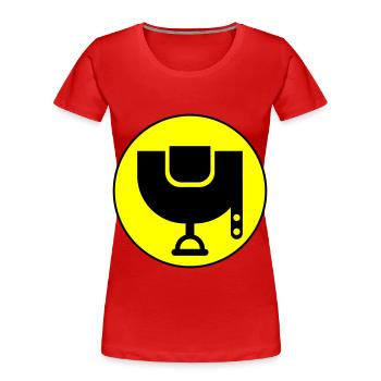 Saddle icon - Women's Premium Organic T-Shirt - red - Front - Mia (176cm)