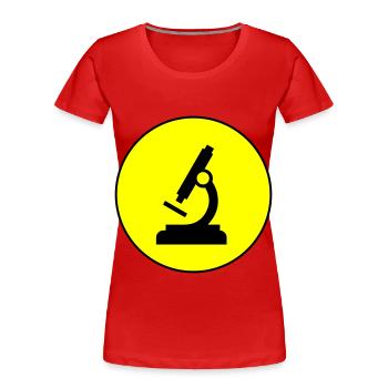 Mikroskop Icon Symbol - Frauen Premium Bio T-Shirt - Rot - Vorne - Mia (176cm)