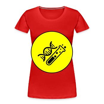 Reagenzglas chemie - Frauen Premium Bio T-Shirt - Rot - Vorne - Mia (176cm)