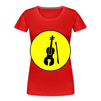 Violin icon icon - Women's Premium Organic T-Shirt - red - Front - Mia (176cm)