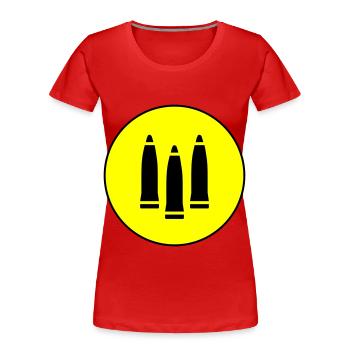 Patrone Icon symbol - Frauen Premium Bio T-Shirt - Rot - Vorne - Mia (176cm)