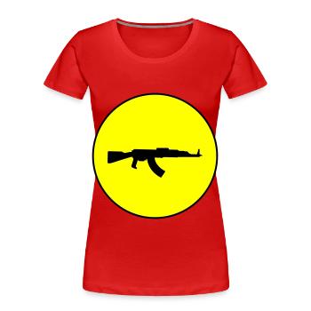Gewehr icon symbol - Frauen Premium Bio T-Shirt - Rot - Vorne - Mia (176cm)