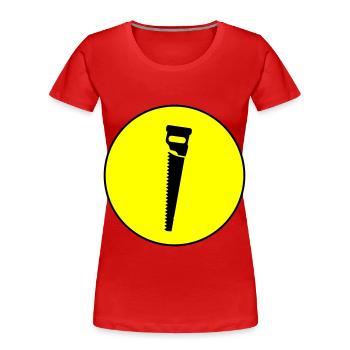 Saw icon icon - Women's Premium Organic T-Shirt - red - Front - Mia (176cm)