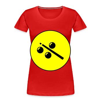Billard symbol icon - Frauen Premium Bio T-Shirt - Rot - Vorne - Mia (176cm)