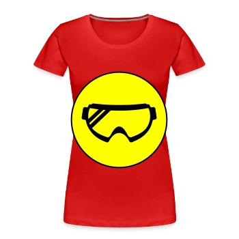 Ski goggles icon - Women's Premium Organic T-Shirt - red - Front - Mia (176cm)