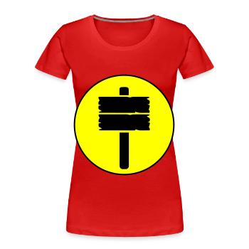 Wegweiser icon - Frauen Premium Bio T-Shirt - Rot - Vorne - Mia (176cm)
