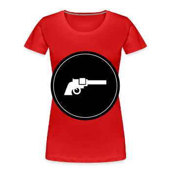 waffe symbol pistole - Frauen Premium Bio T-Shirt - Rot - Vorne - Mia (176cm)