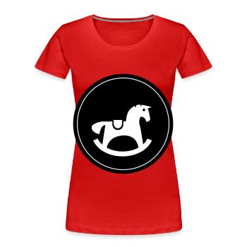 Schauckelpferd Spielzeug Baby - Frauen Premium Bio T-Shirt - Rot - Vorne - Mia (176cm)