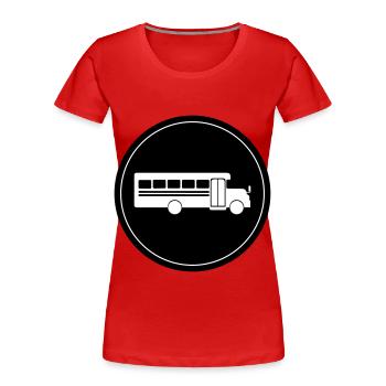 School school bus - Women's Premium Organic T-Shirt - red - Front - Mia (176cm)