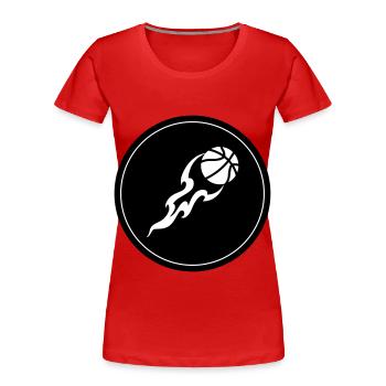 Basketball flame - Women's Premium Organic T-Shirt - red - Front - Mia (176cm)