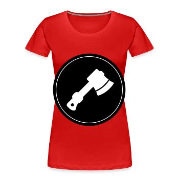 Kletterausrüstung Kreis eispickel - Frauen Premium Bio T-Shirt - Rot - Vorne - Mia (176cm)
