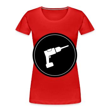 Forer - T-shirt bio Premium Femme - rouge - Devant - Mia (176cm)