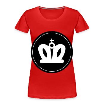 Krone - Frauen Premium Bio T-Shirt - Rot - Vorne - Mia (176cm)