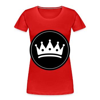Krone Symbol icon - Frauen Premium Bio T-Shirt - Rot - Vorne - Mia (176cm)
