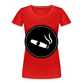 Zigarre Symbol - Frauen Premium Bio T-Shirt - Rot - Vorne - Mia (176cm)