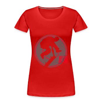 Just ride skateboard - Women's Premium Organic T-Shirt - red - Front - Mia (176cm)